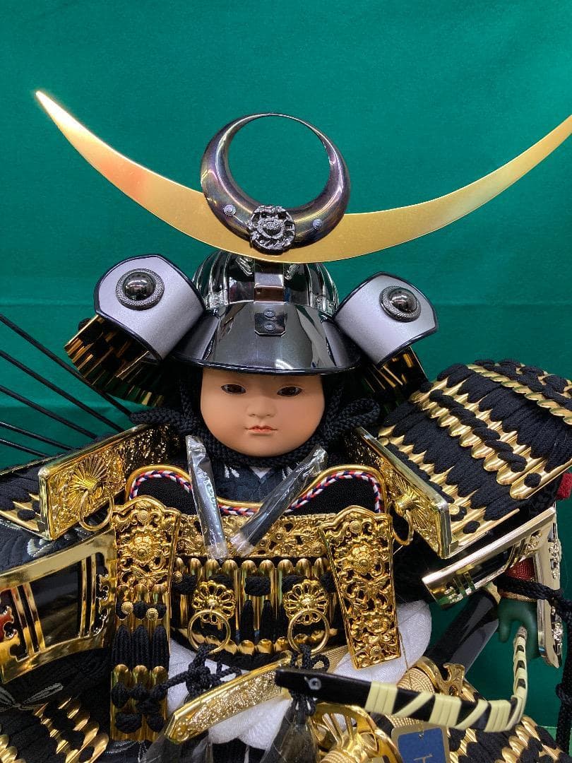 E35 格安！五月人形　子供大将　高さ56㎝位　上杉謙信　端午の節句