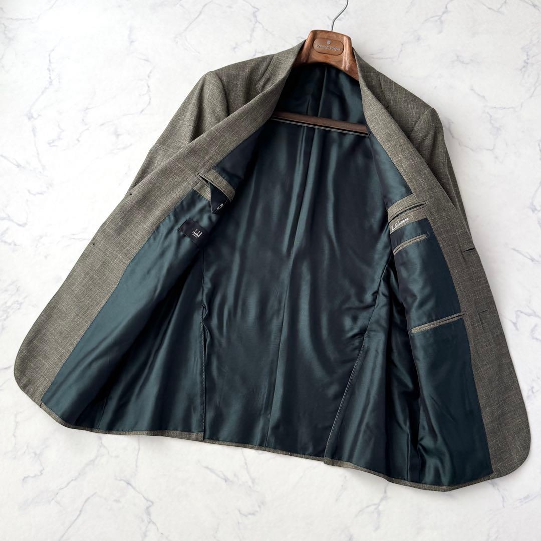 dunhill ダンヒル リネン 混 ジャケット セットアップ スーツ L〜XL