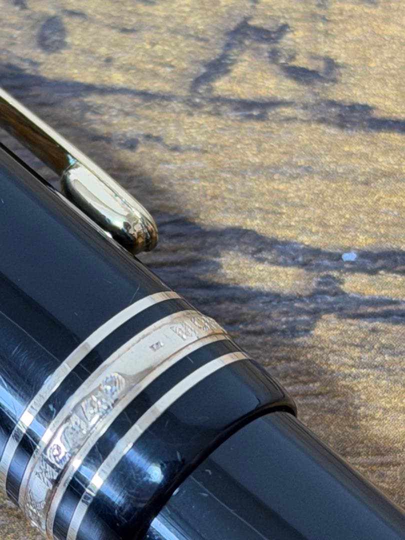 未使用に近い　149 14C 2段エボナイトペン芯　バイカラー　万年筆　F