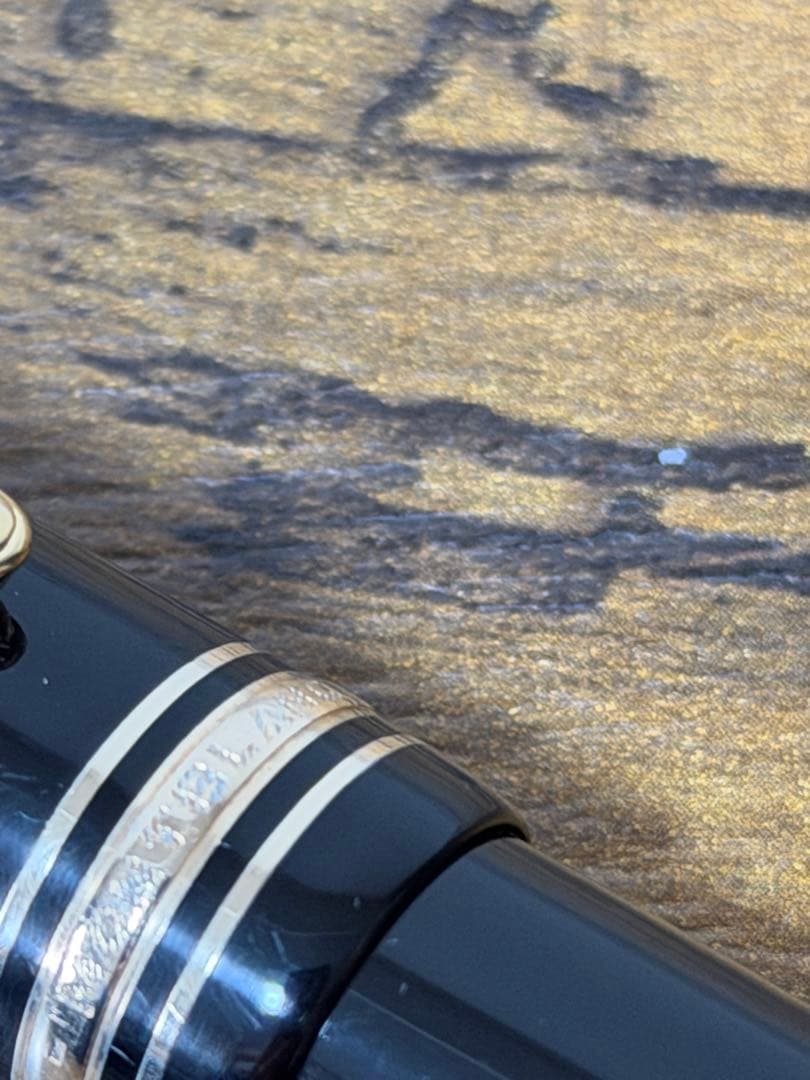 未使用に近い　149 14C 2段エボナイトペン芯　バイカラー　万年筆　F