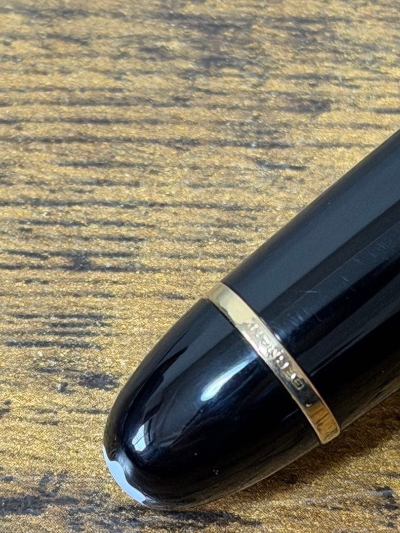 未使用に近い　149 14C 2段エボナイトペン芯　バイカラー　万年筆　F