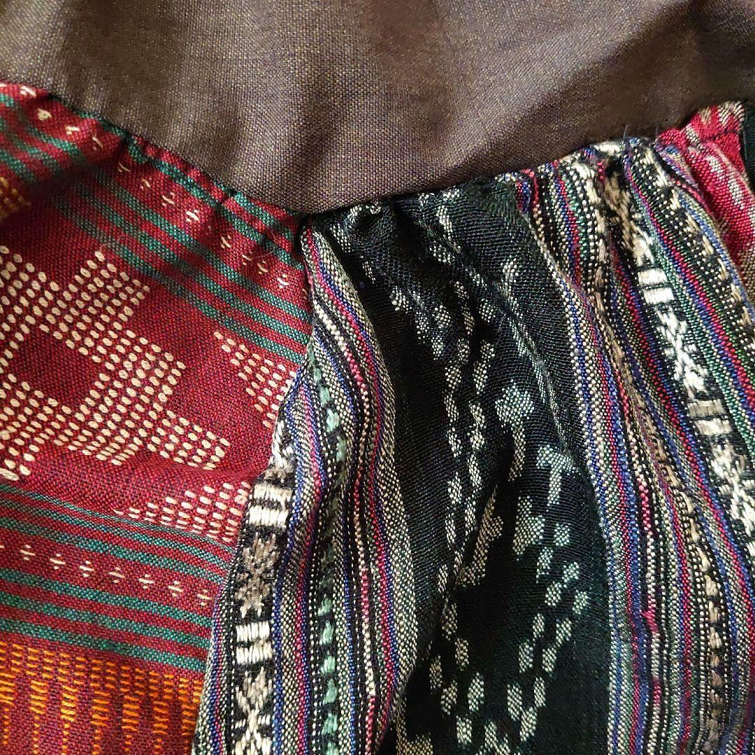 一点もの。古布 エスニック フレアパンツ パッチワーク