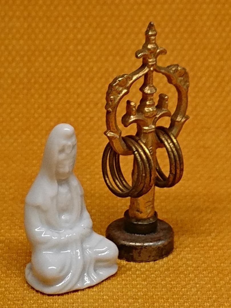 仏教美術　仏像　陶器　人形　銅製　置物　インテリア　工芸品　美術品　A2979