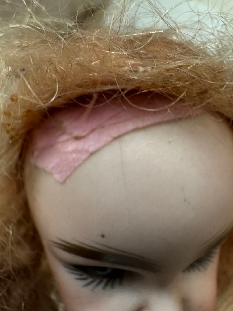 アンマークド、アーリーケストナー アンティークビスクドール ストローハット付き