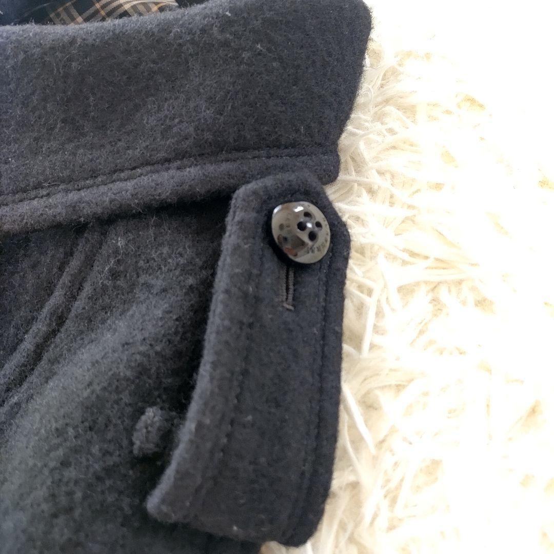 バーバリーブルーレーベル ウールコート ピーコート ノバチェック