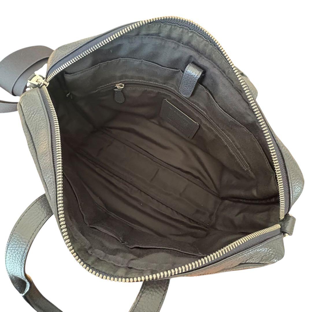 極美品✨COACH シボ革 ビジネスバッグ レザー A4可 ブラック