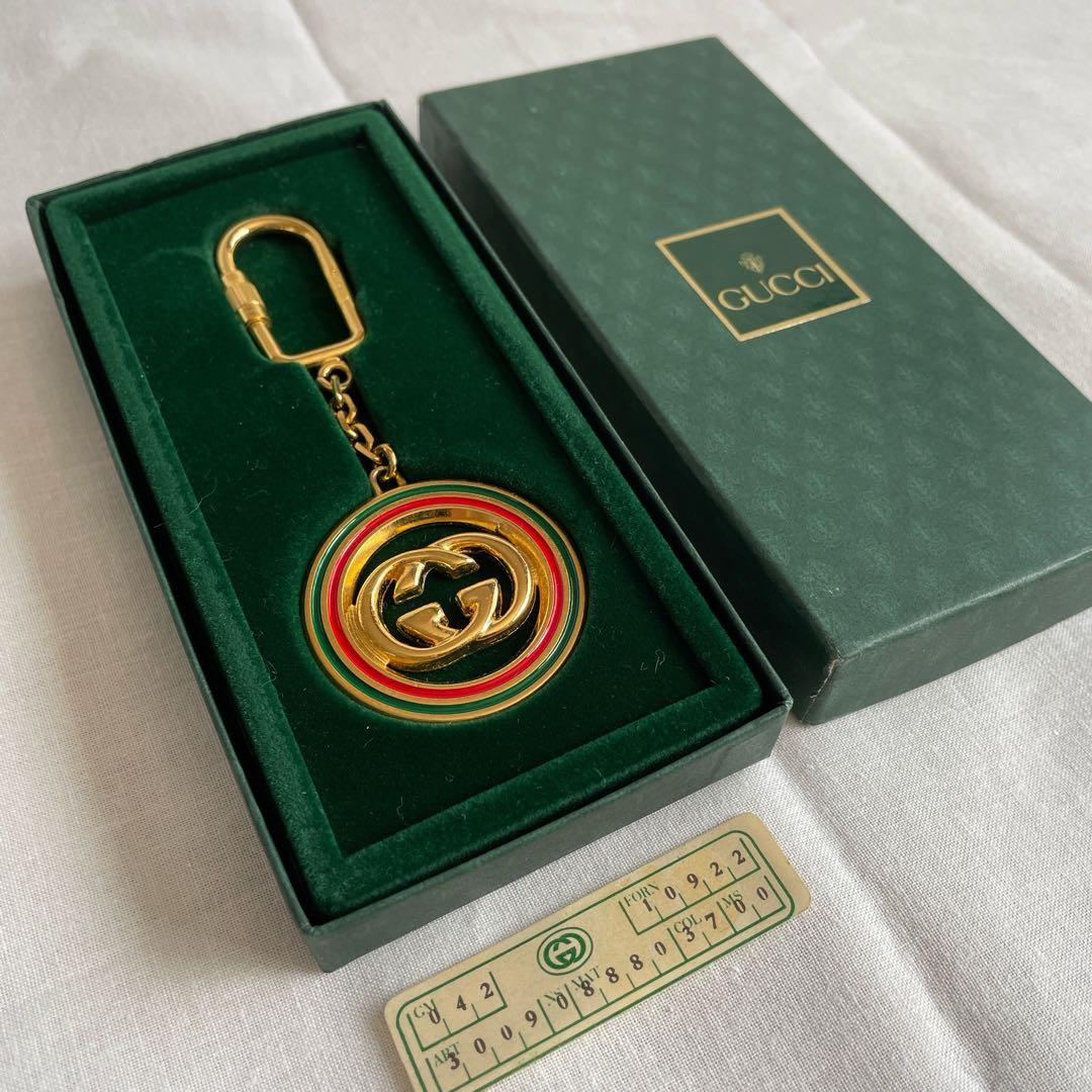 【新品】GUCCI キーホルダー キーリング チャーム オールドグッチ 箱付き