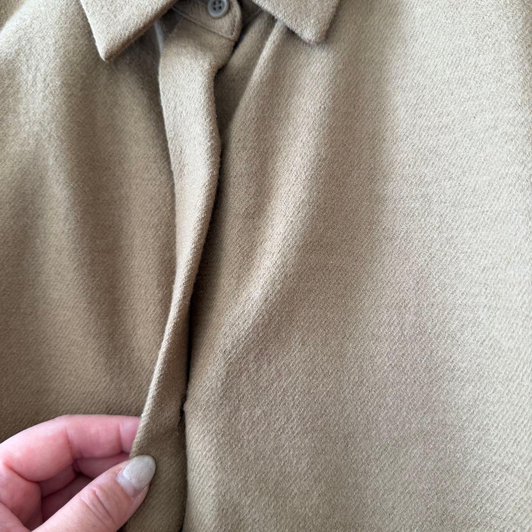 【美品】Chaos ツイルジャージーオーバーサイズシャツ　ブラック ウール