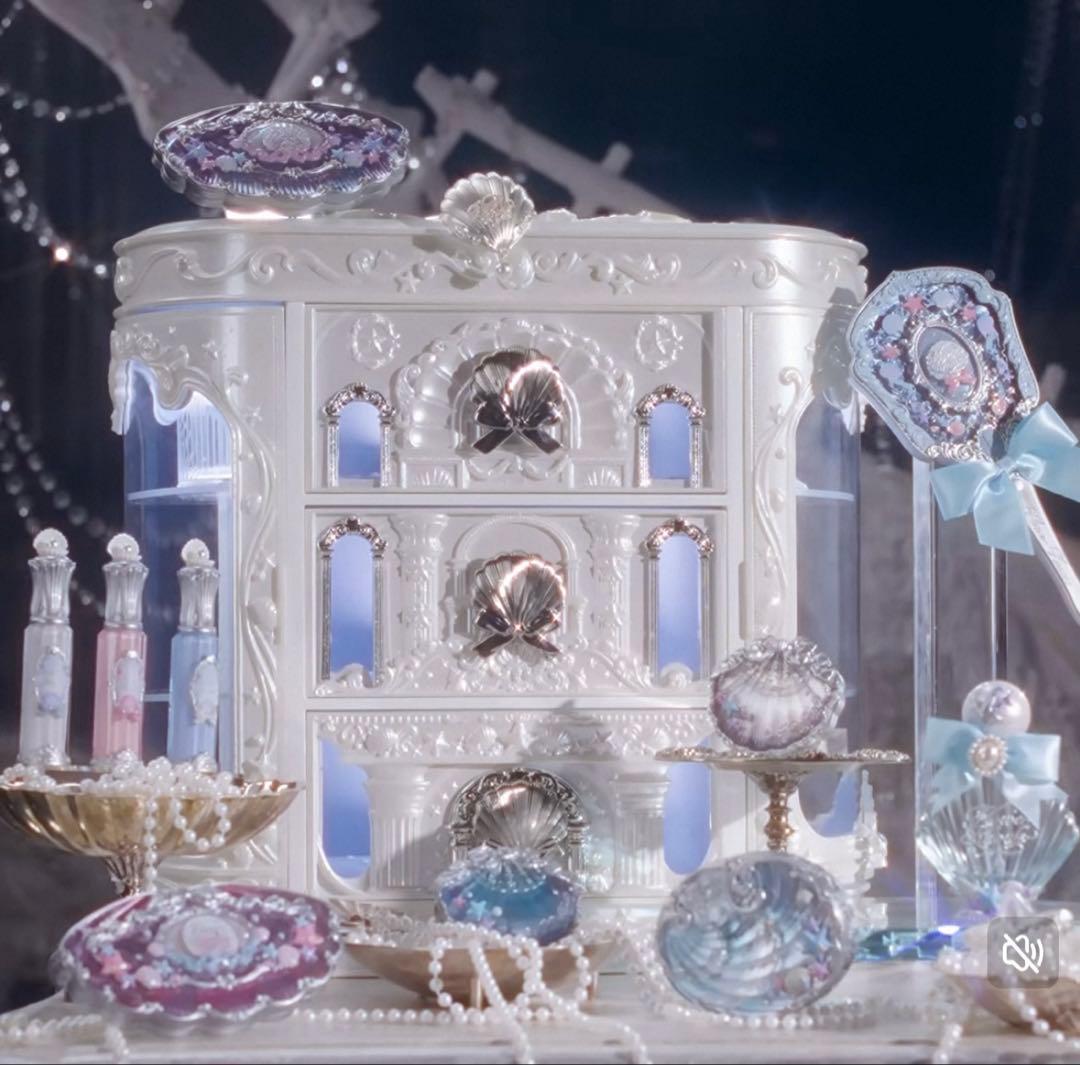 (新品未使用)FrowerKnows シェルズジュエル 収納ボックス＋パフ2点