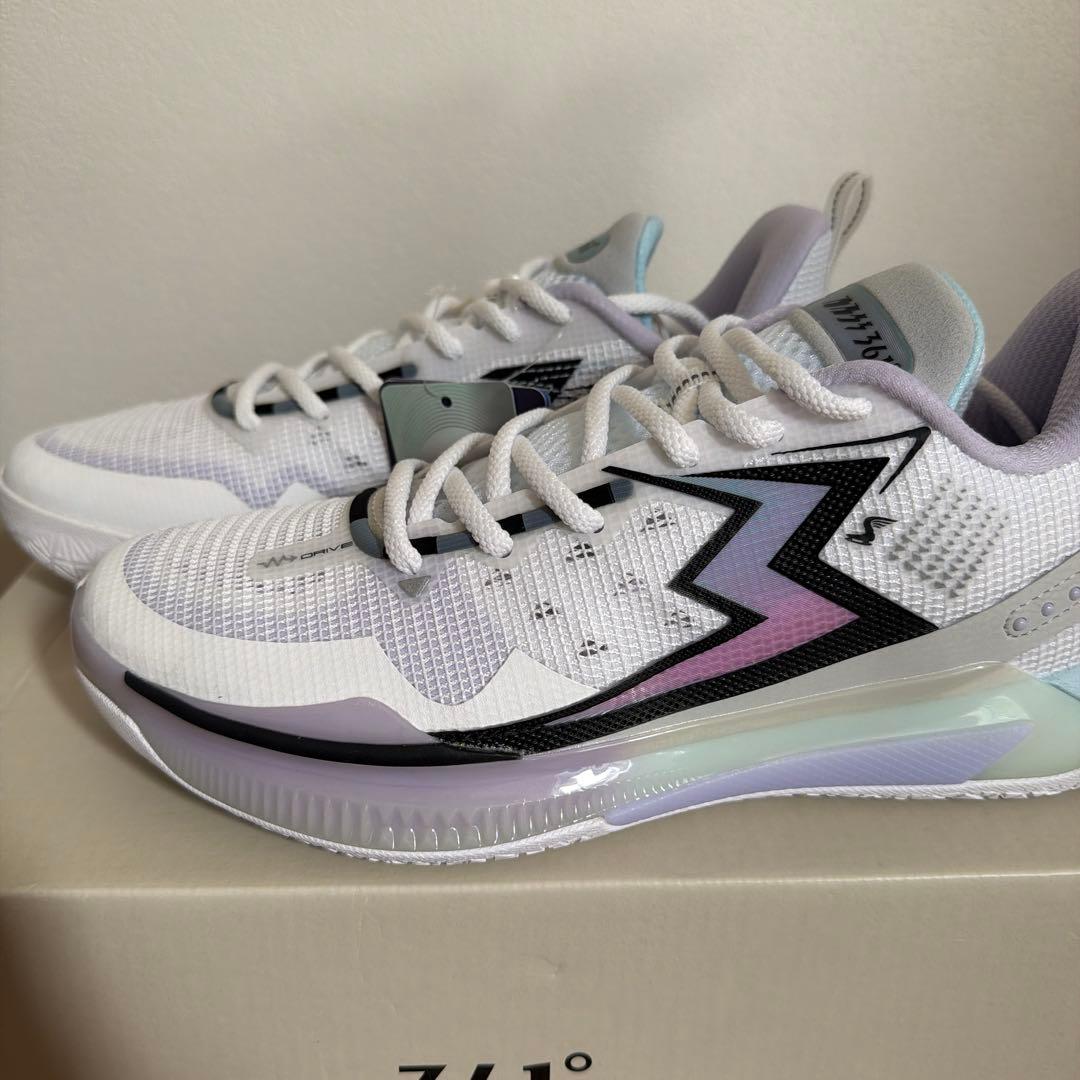 新品✨361°バスケシューズ25cm 白/青 箱付