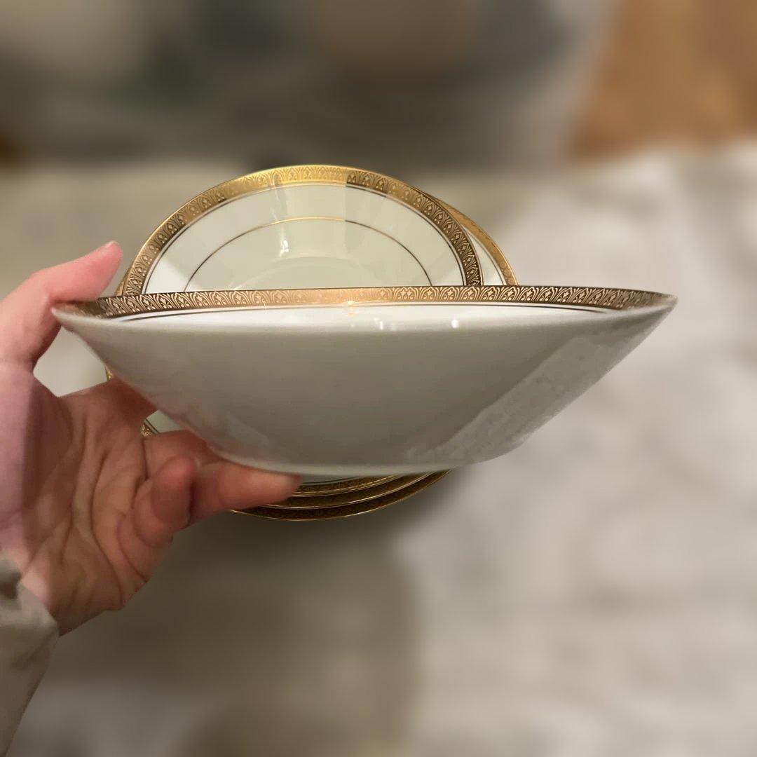 【Noritake】金縁深皿 3枚セット