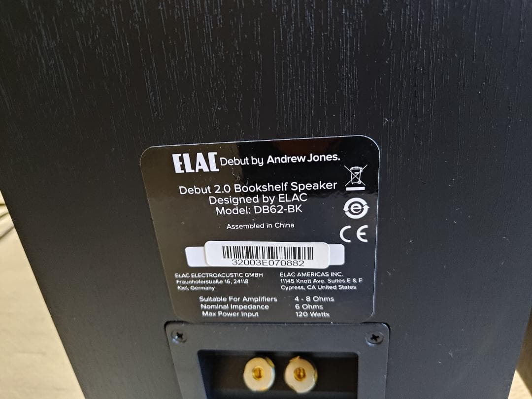 【最終価格】ELAC debut 2.0 B6.2 DB62-BK（2本1組）