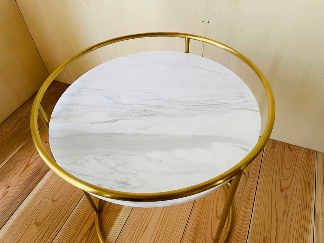 クラッシュゲート/ノットアンティークス/コーヒーテーブル/大理石/関家具