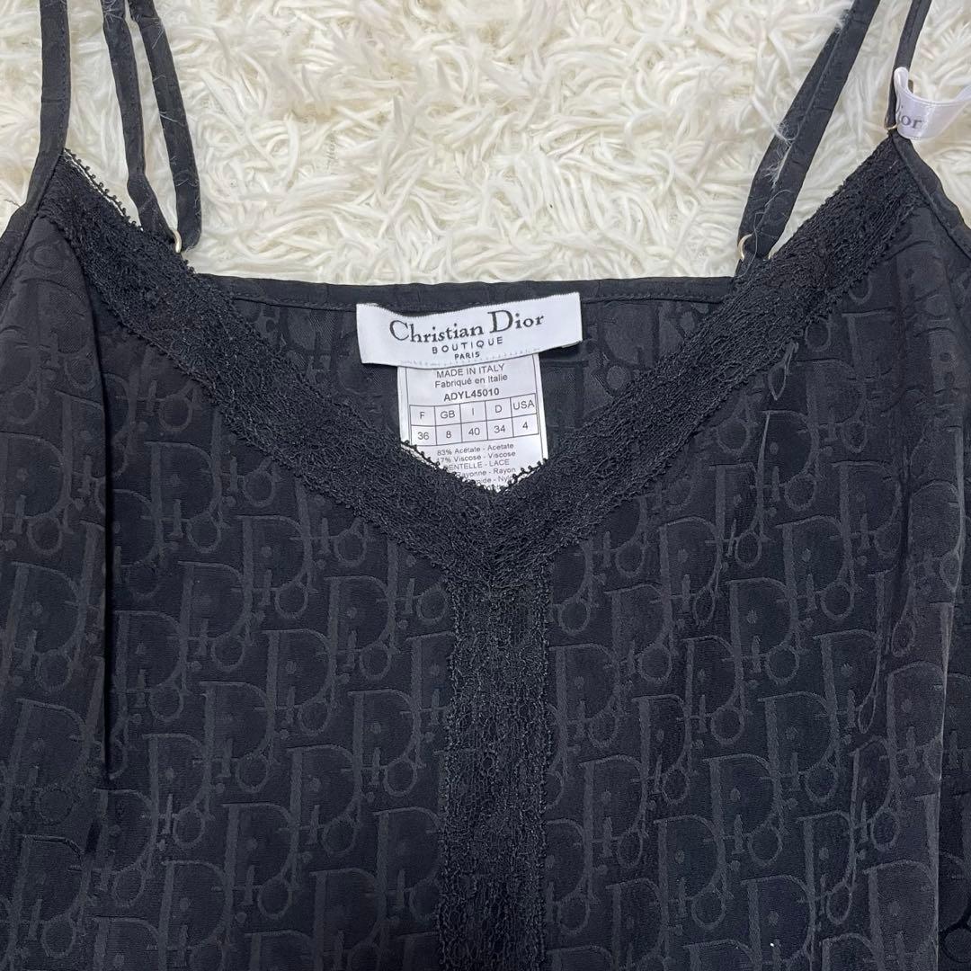 新品タグ付✨ディオール トロッターキャミソール　ジョンガリアーノ期ブラック鑑定済