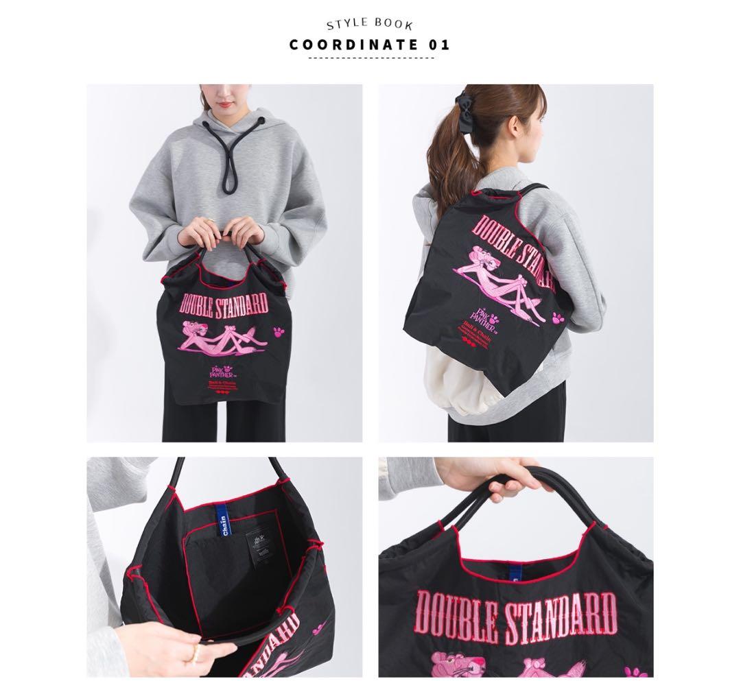 正規品 ボールアンドチェーン ピンクパンサー コラボ 刺繍 エコバッグ オシャレ