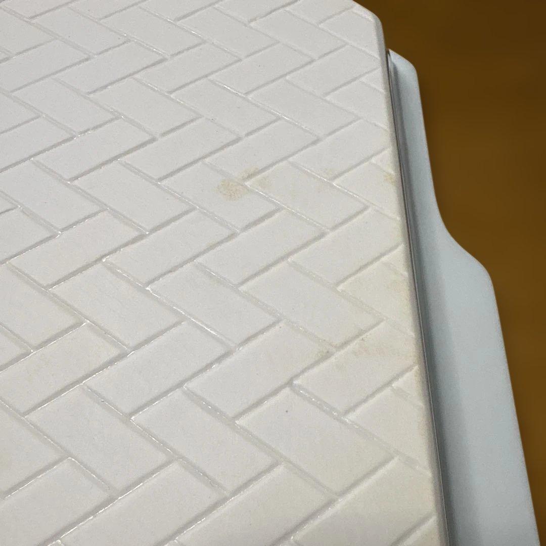 長方形の青と緑の波模様皿