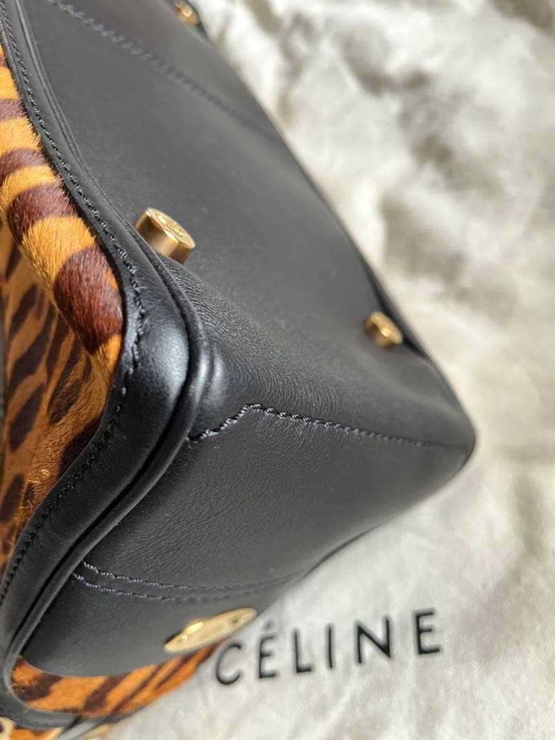 セリーヌCELINE レア希少　ハラコ✖️レザー　トートバッグ ブギー