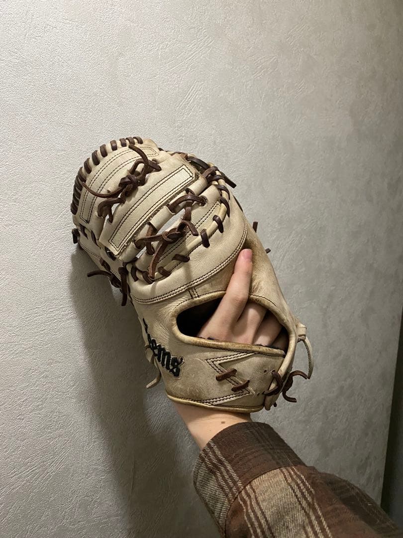 Zeems ベージュ 硬式グローブ ファーストミット（左利き用）