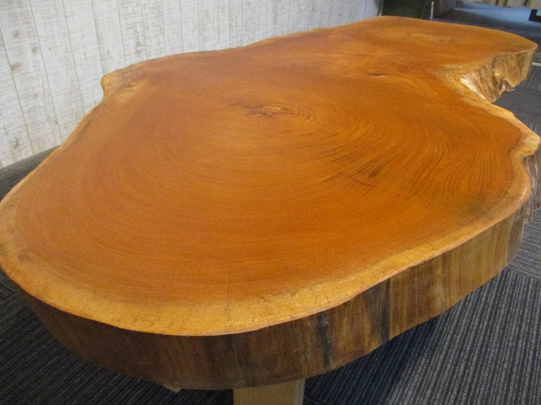 # 1534■　欅　ケヤキ　丸テーブル　輪切り　テーブル　ローテーブル　座卓