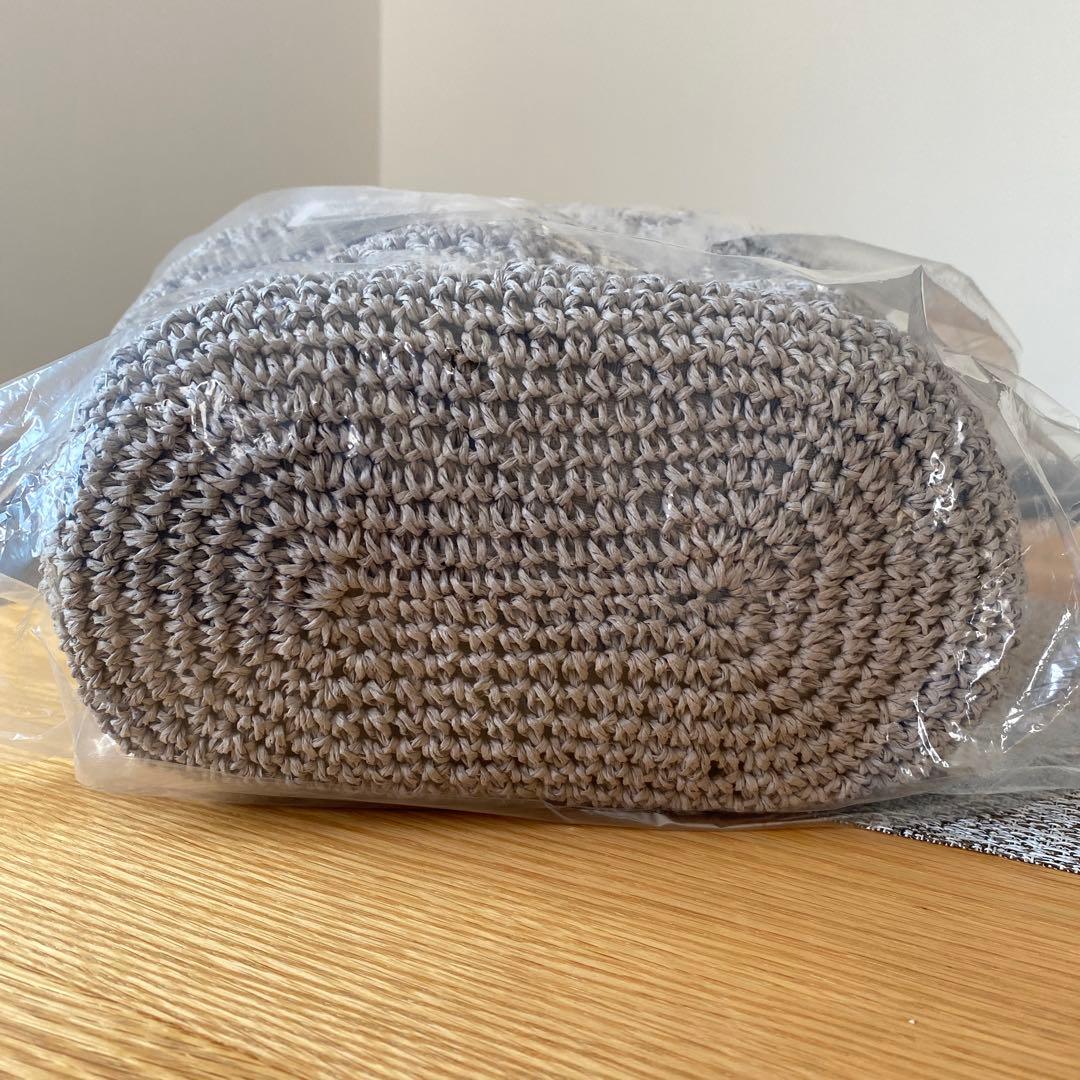 DEAN & DELUCA BEAMS クロッシェバスケットバッグ　グレー　S