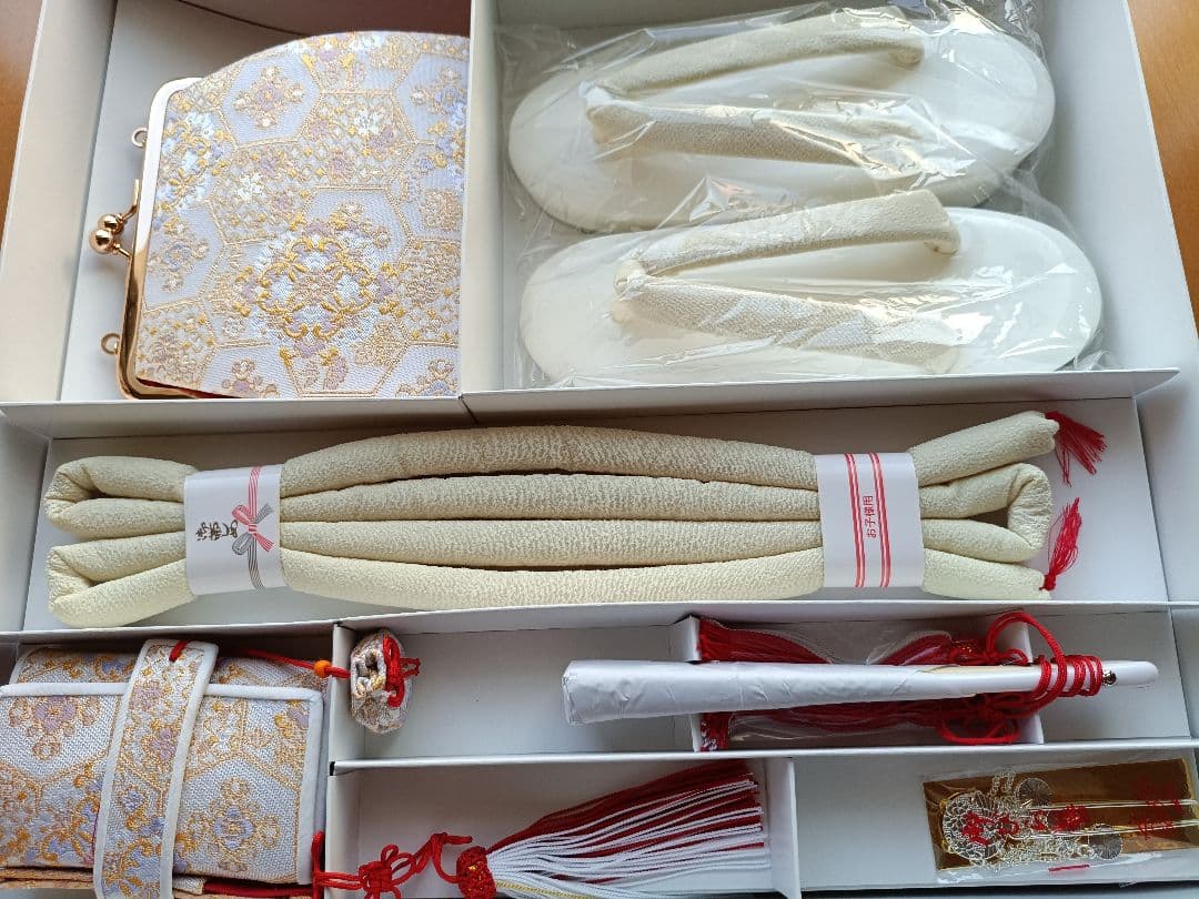 期間限定お値引き☆高級品☆新品☆七五三☆７歳　帯　筥迫セット