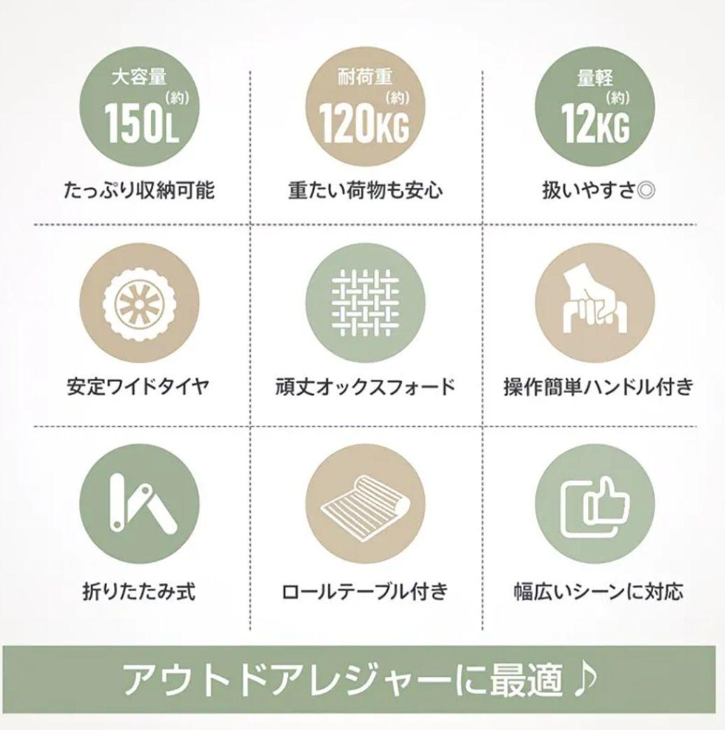 Hill Store キャリーワゴン 150L 大容量