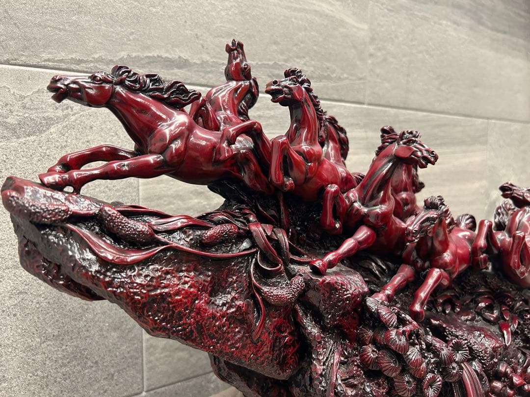 九頭馬 置物 骨董品