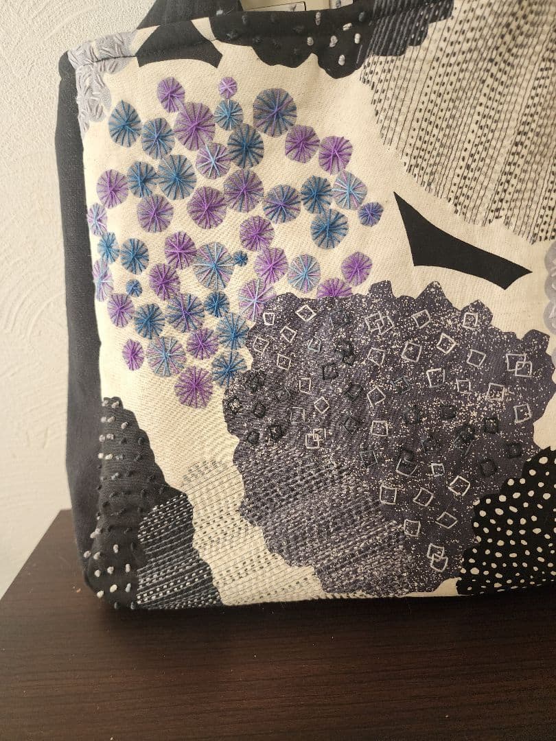 ★★★新作　エチノ生地に豪華な刺し子　個性的　一点物　センソユニコ慈雨等