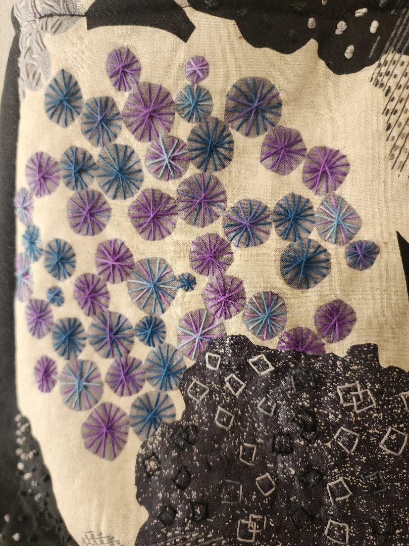 ★★★新作　エチノ生地に豪華な刺し子　個性的　一点物　センソユニコ慈雨等