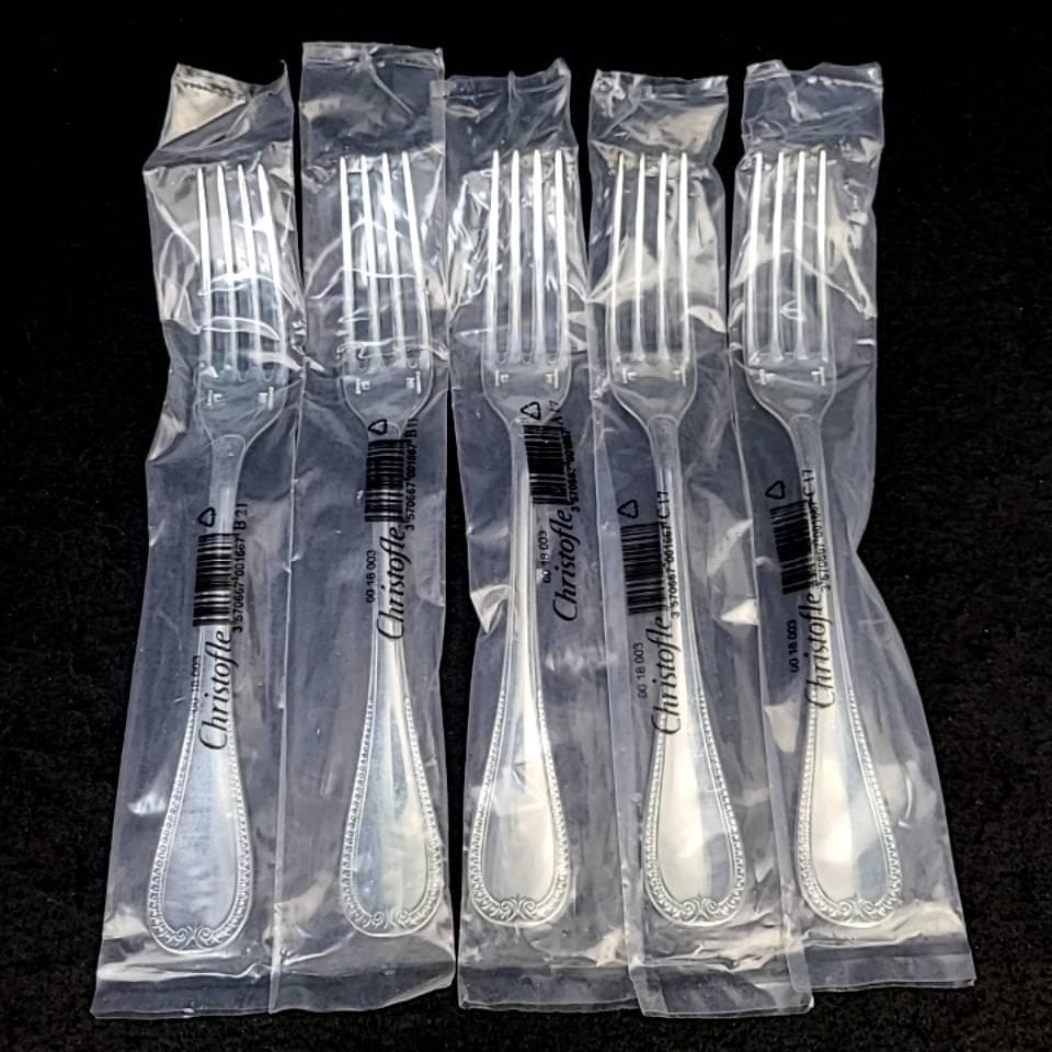 ♪未使用♪クリストフル　CHRISTOFLE　マルメゾン　テーブルフォーク　5本