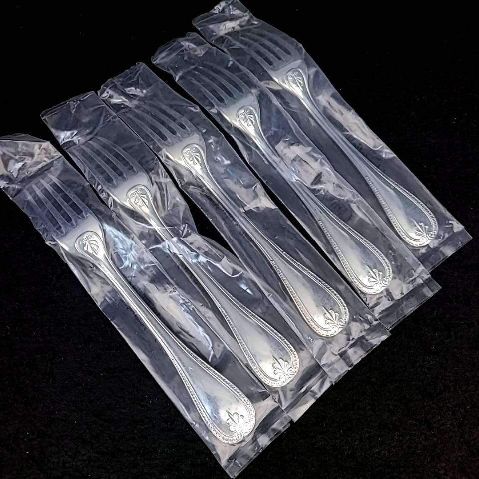 ♪未使用♪クリストフル　CHRISTOFLE　マルメゾン　テーブルフォーク　5本