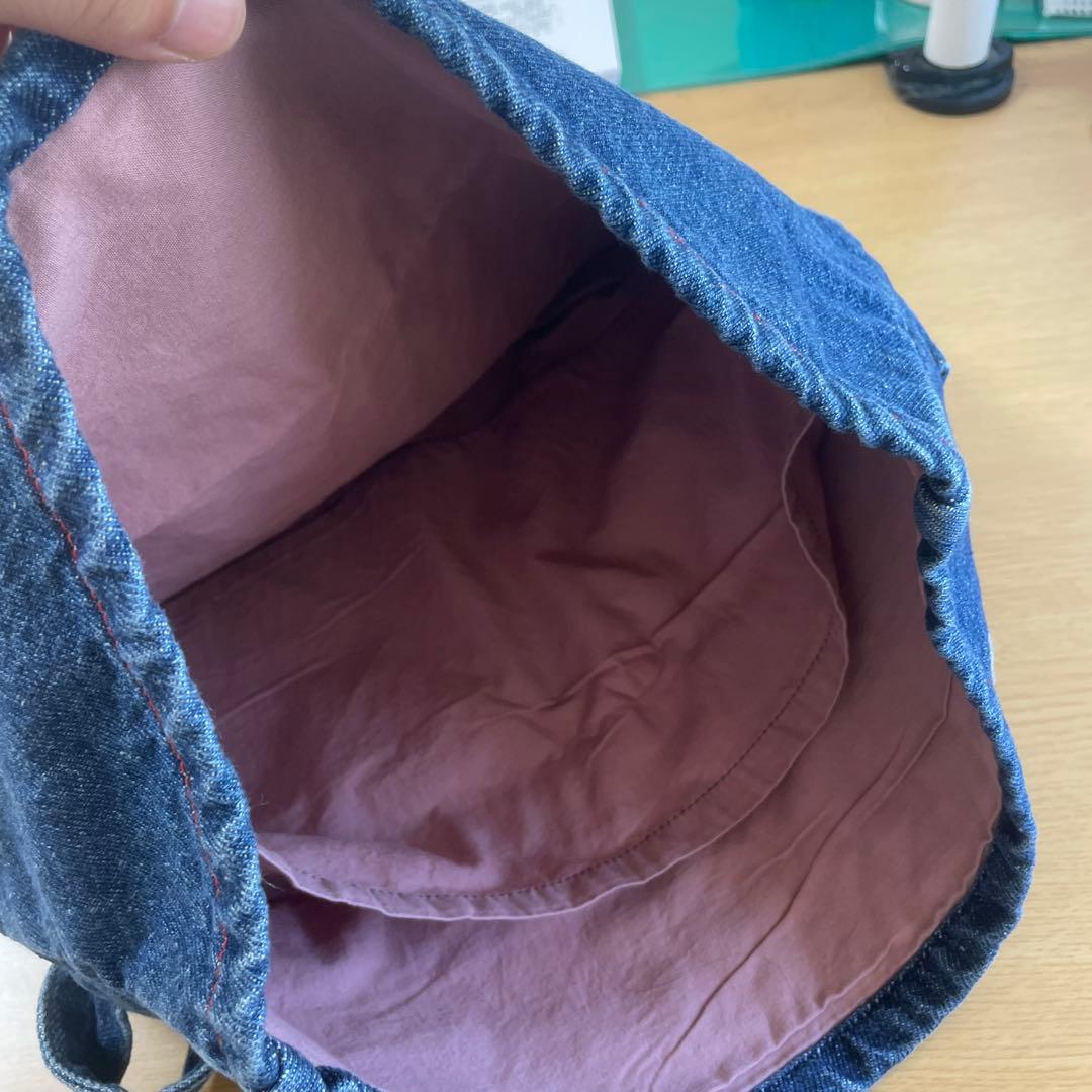 Vintage PEANUTS スヌーピー　デニム　手提げ　まちあり　刺繍