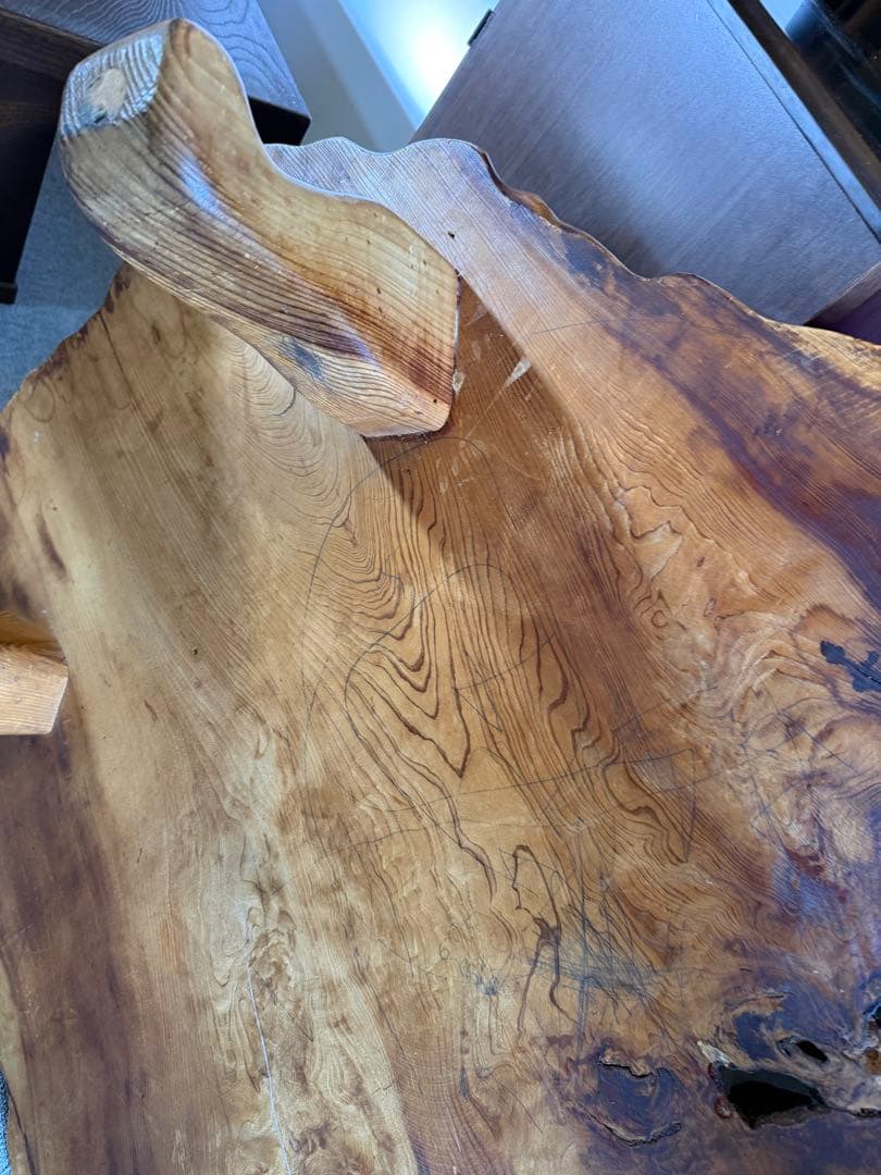 欅 一枚板 座卓 ローテーブル 無垢 天然木 高級和家具