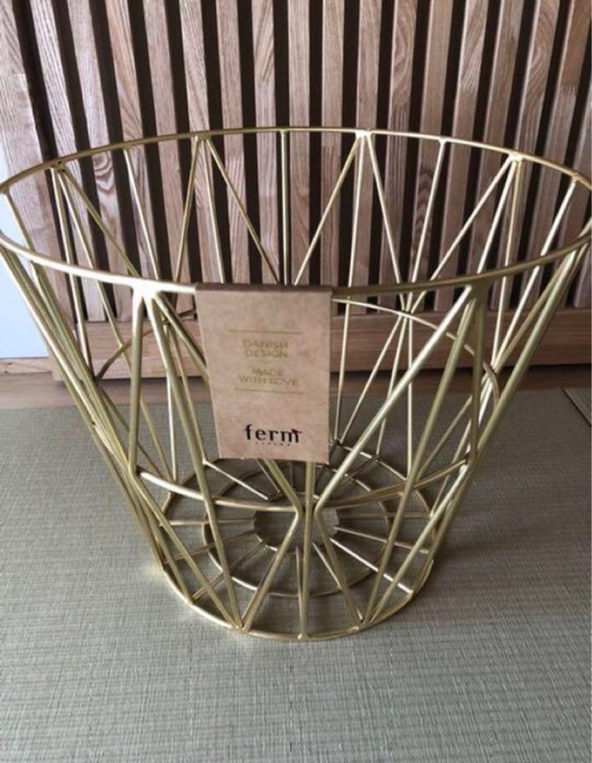 ferm LIVING ファームリビング ワイヤーバスケット S ブラス　真鍮
