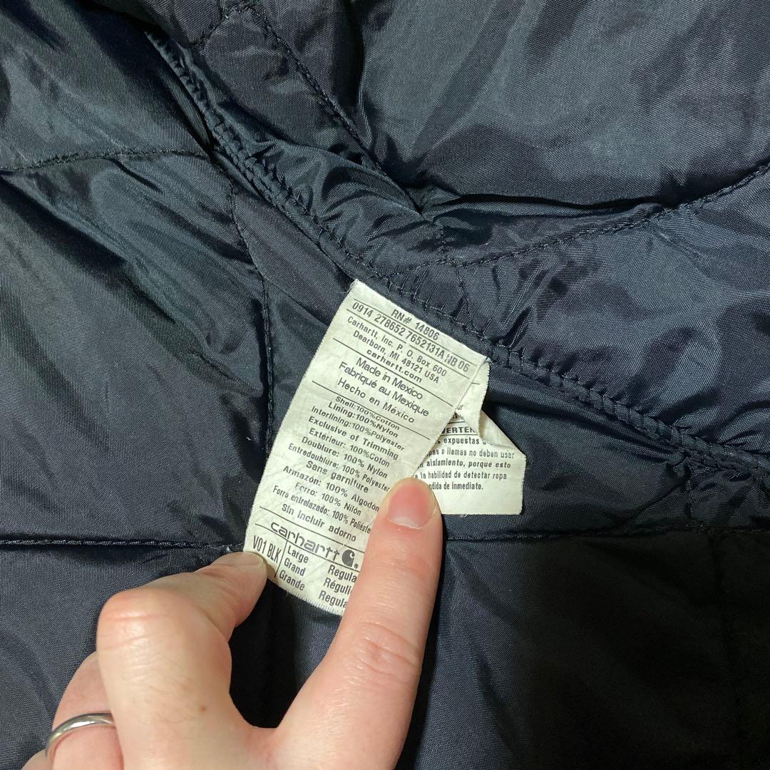 旧タグ Carhartt カーハート ベスト L ブラック 黒