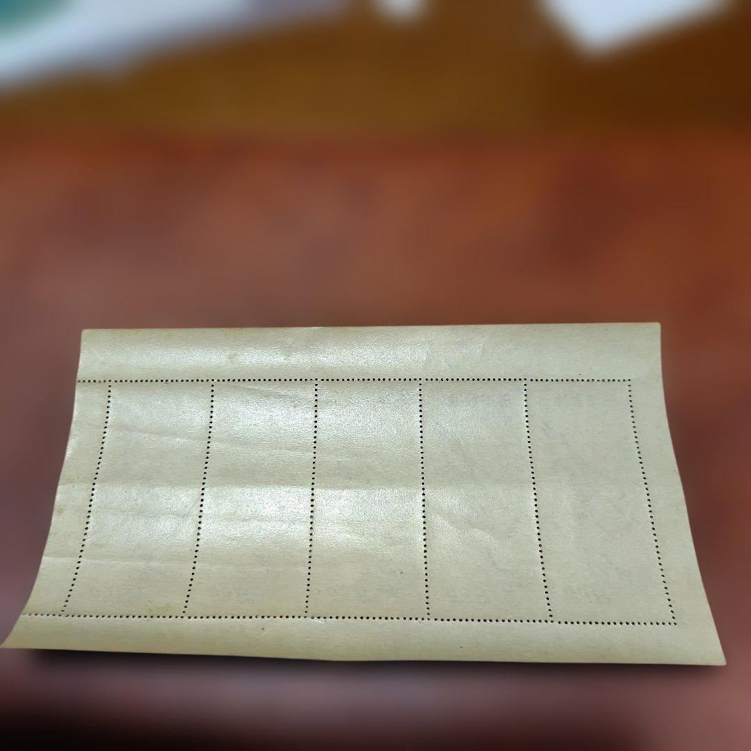 銭単位切手　月に雁5枚シート(概ね美品)