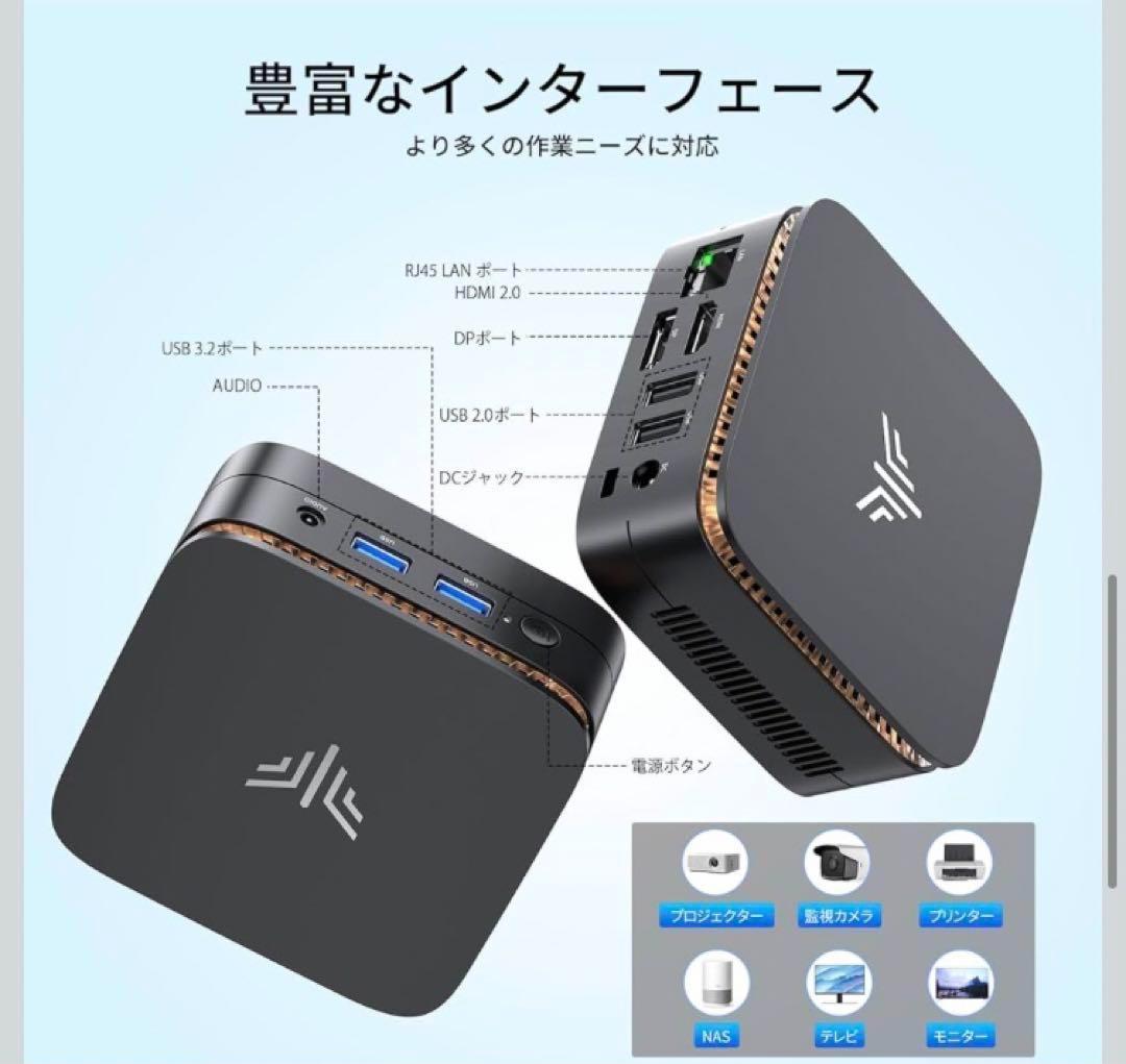 【2025新型・N150より速い】 a ミニpc 最大3.60GHz 4C/4T