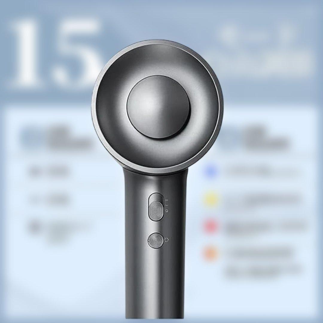 ドライヤー 斬新デザイン 15s速乾 大風量1300W 低騒音 軽量 小型