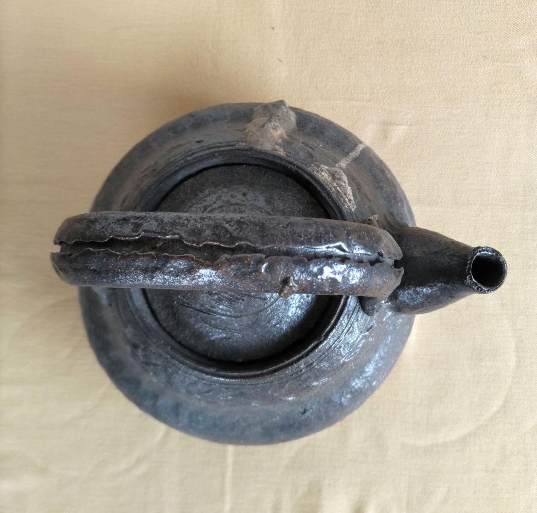 常滑焼　保崖作　手付き土瓶　H67