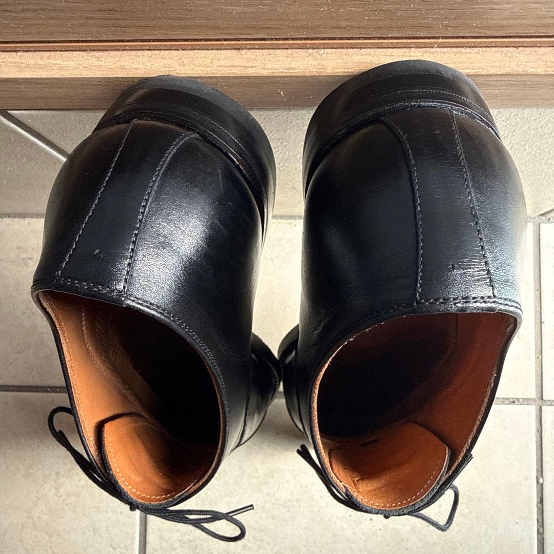 スコッチグレイン　1716 ブラックレザー ストレートチップ