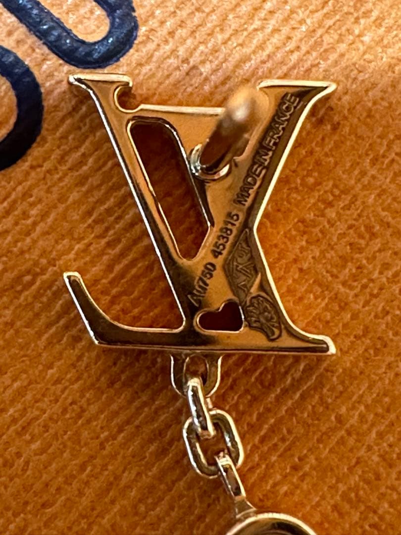 さざみな　ルイヴィトン　イエローゴールド　ダイヤモンド　片耳ピアス　K18