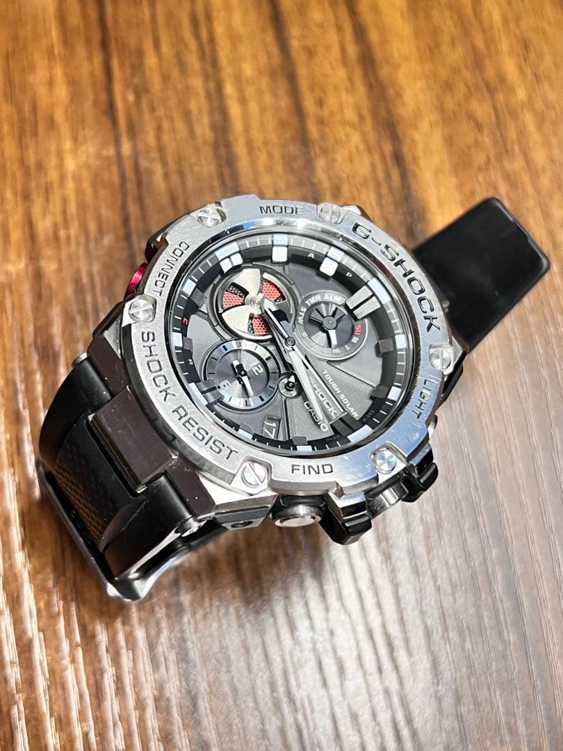 【美品】G-SHOCK GST−B100-1AJF Bluetooth機能付き