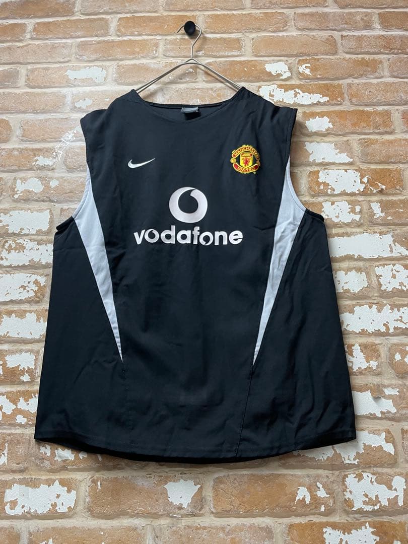 00s NIKE マンチェスターユナイテッド　サッカーシャツ　タンクトップ　黒