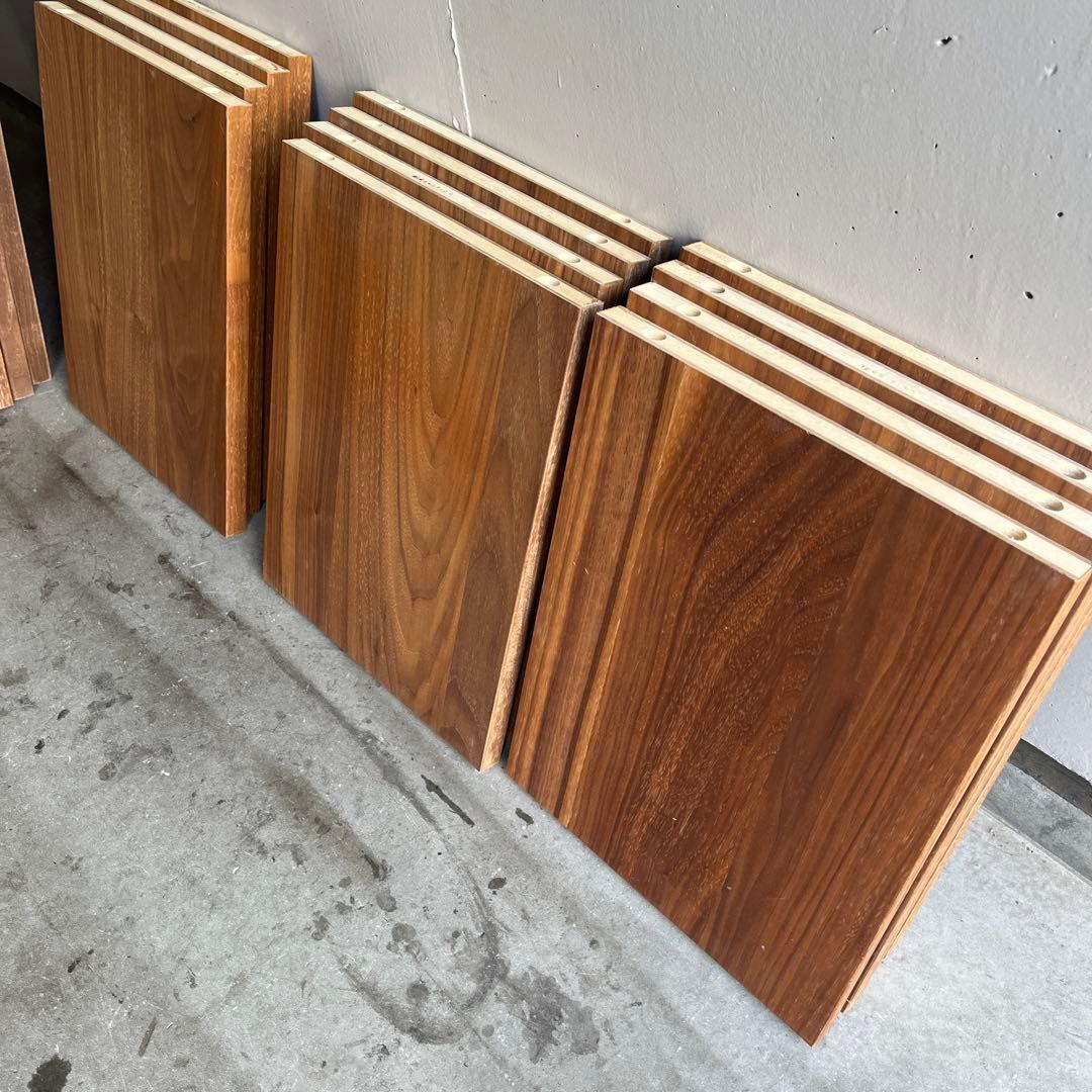 美品★無印スタッキングシェルフセット・３段×３列＋追加ワイド３段・ウォールナット