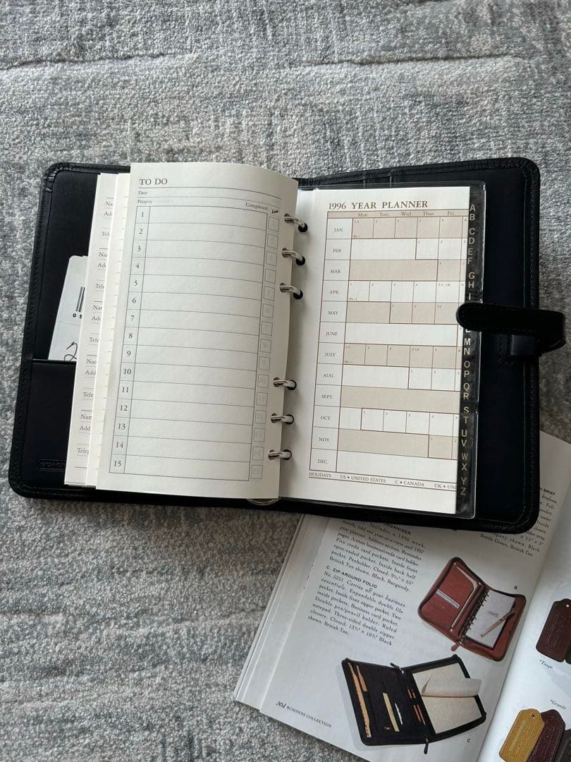 OLD COACH オールドコーチ システム手帳 6リング ブラック ビンテージ