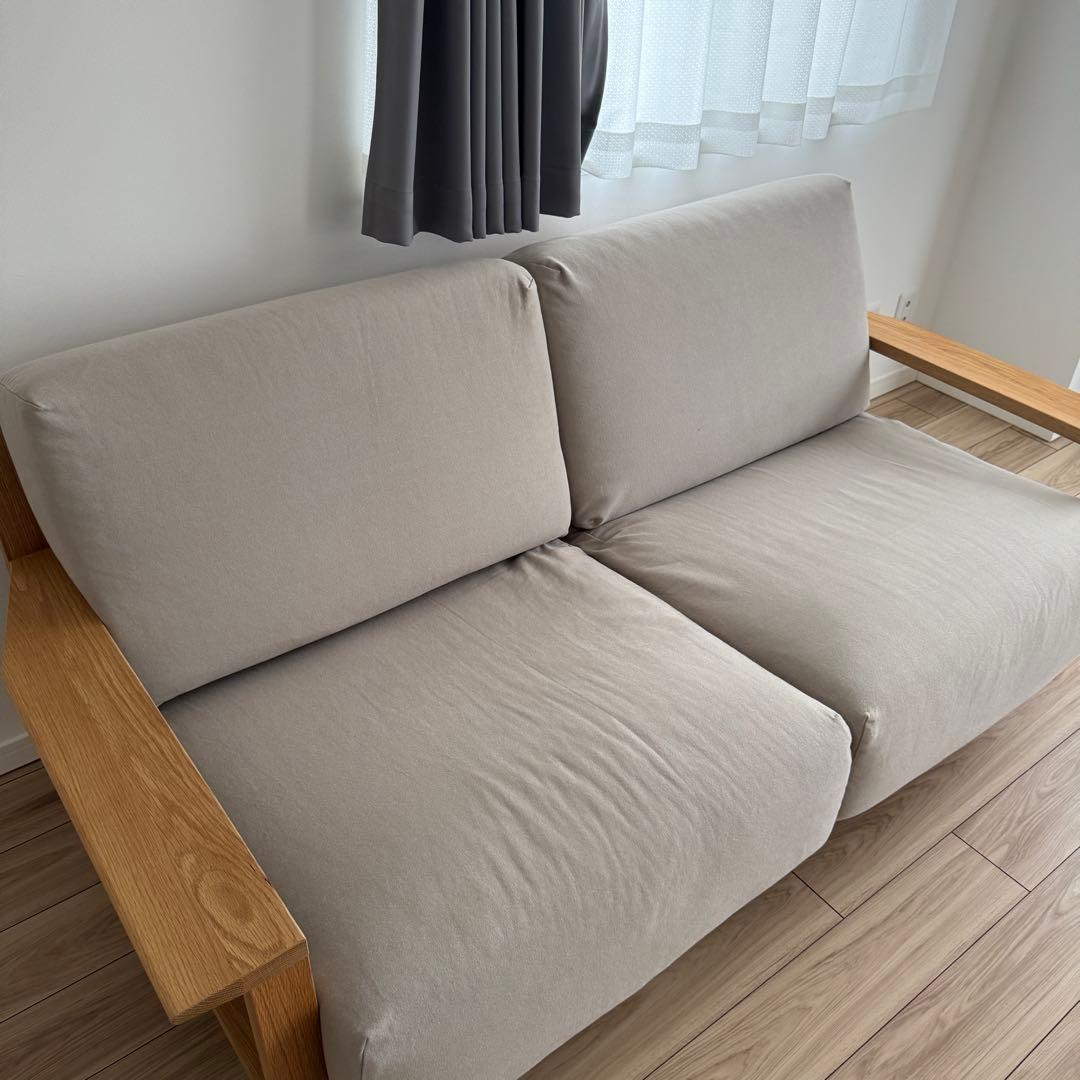 無印良品 ソファ本体2.5シータ－　木製フレームウレタンポケットコイル 注意あり