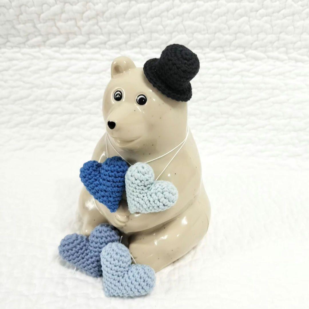 しろくま貯金箱 ホワイトデーアイテム シルクハット・ハートセット