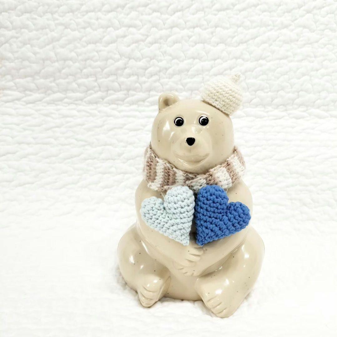 しろくま貯金箱 ホワイトデーアイテム シルクハット・ハートセット