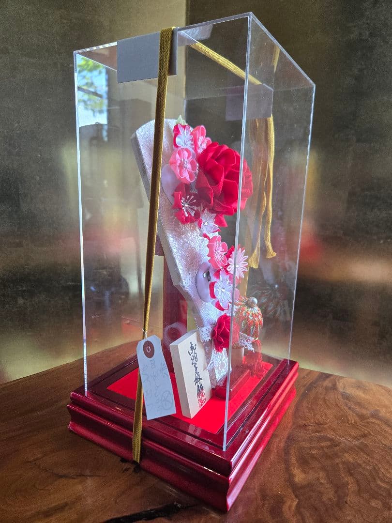 【展示品限り】正月飾り　羽子板　ケース飾り　※閉店セール　H8