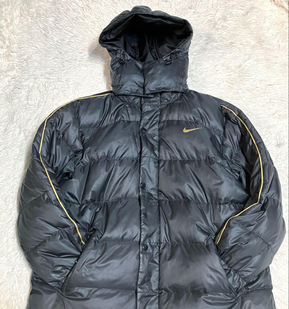 NIKE ナイキ ロングダウン ベンチコート スポーツ観戦 防寒 L 黒